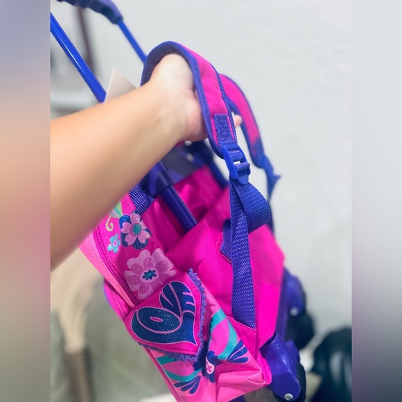 Scooby Doo Small Rolling Backpack Pink Peace & Love! - Picture 12 of 14
